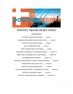 positive tracks go-kit tools - The Hole in the Wall Gang Camp