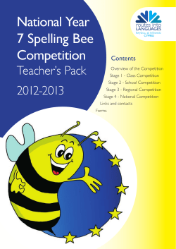 National Year 7 Spelling Bee Competition