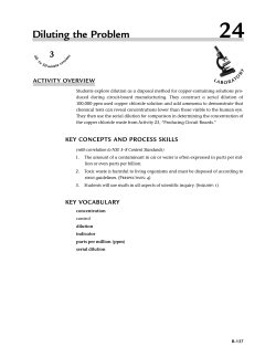 Diluting the Problem