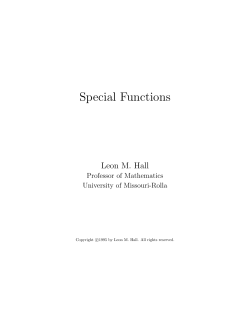 Special Functions