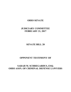 ohio senate judiciary committee february 21, 2017 senate bill 20