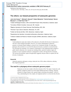 The others: our biased perspective of eukaryotic genomes Europe