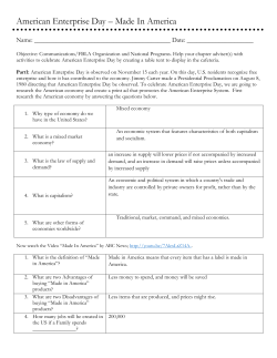 American Enterprise Day &ndash; Made In America