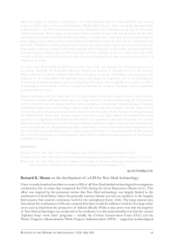 Bernard K. Means on the development of a GIS for New Deal