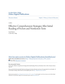 Effective Comprehension Strategies After Initial Reading of Fiction