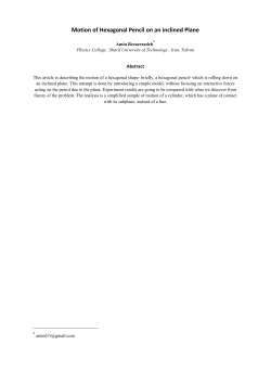 Motion of Hexagonal Pencil on an inclined Plane