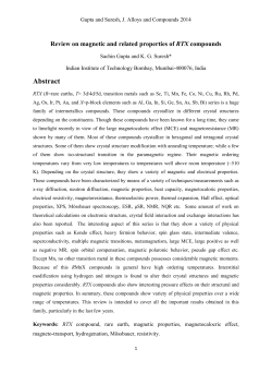 Review on magnetic and related properties of RTX compounds