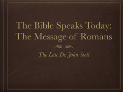 Session 2, Paul`s Purpose in Writing