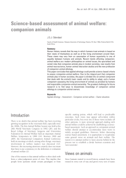 Science-based assessment of animal welfare: companion