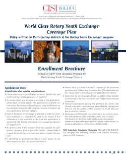 Enrollment Brochure - Cultural Insurance Services International