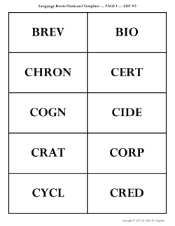 Root words list 3