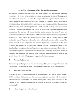 A New Way of Looking at Adverb But Adverb Constructions The