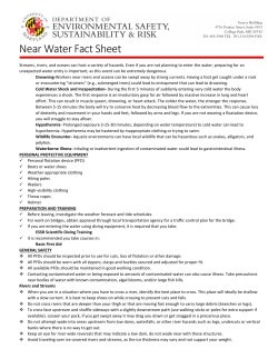 Near Water Fact Sheet