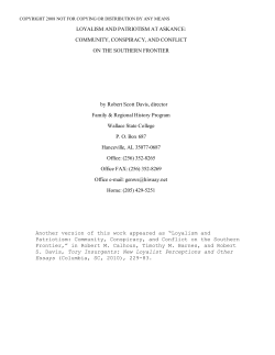 Loyalist at Kettle Creek - Kettle Creek Battlefield Association, Inc