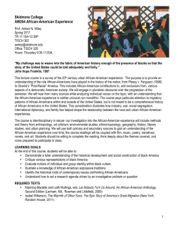 Skidmore College AM264 African
