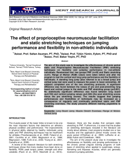 The effect of proprioceptive neuromuscular facilitation and static