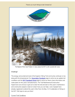April 2016 Trail Mix - Superior Hiking Trail