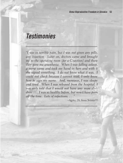 Testimonies - Center for Reproductive Rights