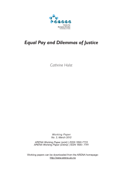 Equal Pay and Dilemmas of Justice