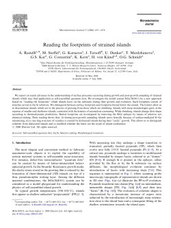 Reading the footprints of strained islands