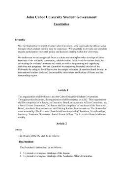 Student Government Constitution