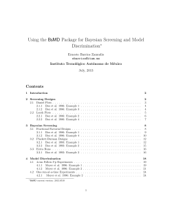 Rnw script for \emph{BsMD package}