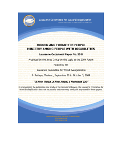 hidden and forgotten people ministry among people with disabilities