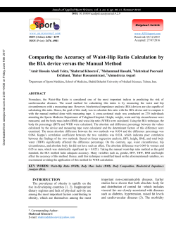 Comparing the Accuracy of Waist-Hip Ratio Calculation by the BIA