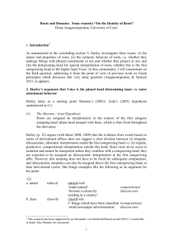 Roots and Domains. Some remarks &ldquo;On the Identity