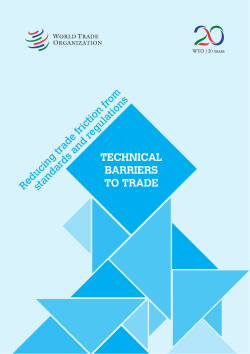 Technical Barriers to Trade: Reducing trade friction from standards