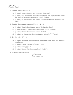 Math 3C Practice Final 1. Consider the line y = 5x + 3. (a) (2 points