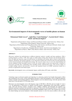 Environmental impacts of electromagnetic waves of mobile phones