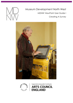 MDNW Viewpoint User Guide 1 - Museum Development North West