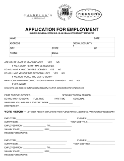 application for employment