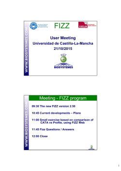 Meeting - FIZZ program
