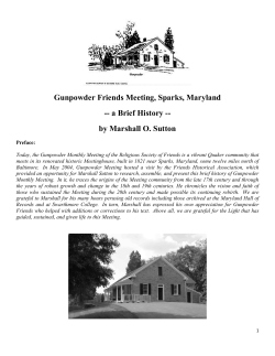 Gunpowder Friends Meeting, Sparks, Maryland -