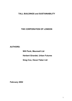 Tall buildings sustainability in the City