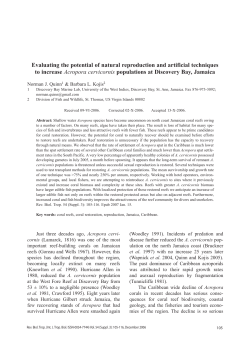 Evaluating the potential of natural reproduction and artificial