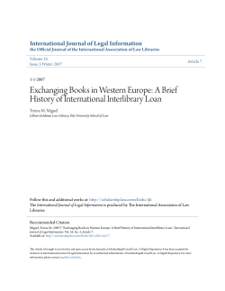 A Brief History of International Interlibrary Loan