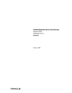 Oracle® Application Server Forms Services