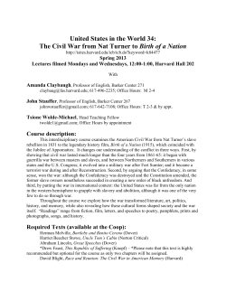 The Civil War from Nat Turner to Birth of a Nation