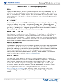 What is the Brainology&reg; program?