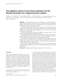 The adaptive nature of non-food collection for the
