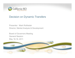 110518 Decision on Dynamic Transfers
