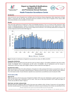 Health Protection Surveillance Centre Report on Hepatitis B