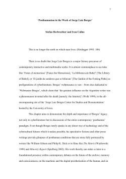 Posthumanism in the Work of Jorge Luis Borges