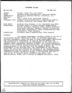 ED 163 085 AUTHOR TITLE INSTITUTION PUB DATE NOTE