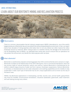 learn about our bentonite mining and reclamation process