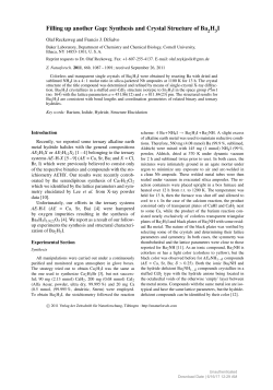 Filling up another Gap: Synthesis and Crystal Structure