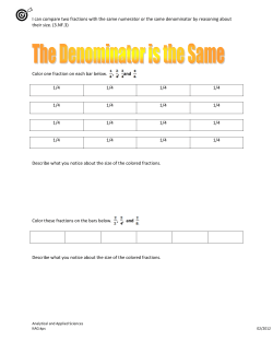 I can compare two fractions with the same numerator or the same